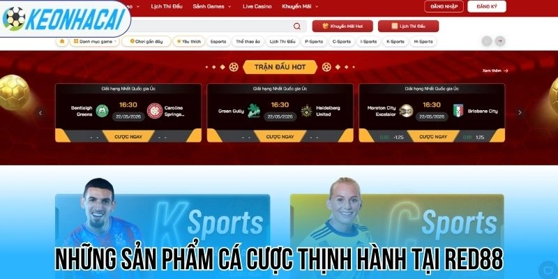 Những sản phẩm cá cược thịnh hành tại Red88