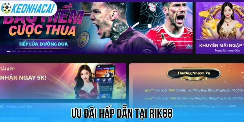 Ưu đãi hấp dẫn tại Rik88