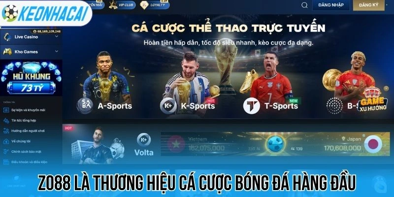 Zo88 là thương hiệu cá cược bóng đá hàng đầu